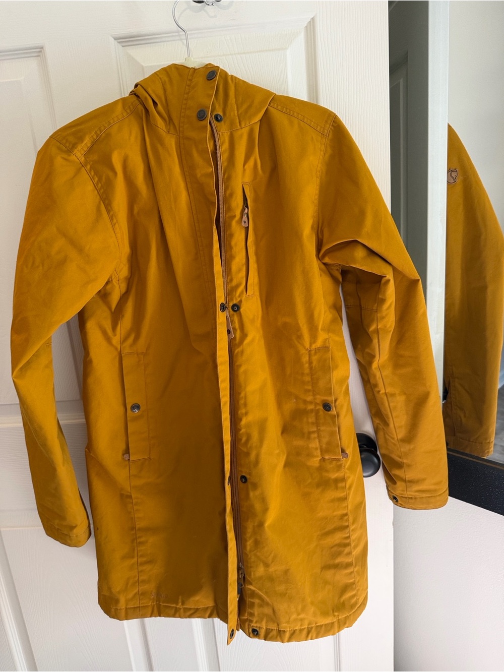 Fjallraven Hooded Raincoat in Mustard